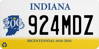 IN license plate 924MDZ