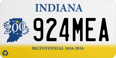 IN license plate 924MEA