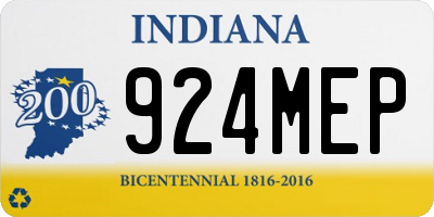 IN license plate 924MEP