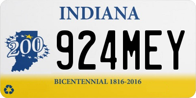 IN license plate 924MEY