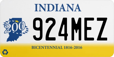IN license plate 924MEZ