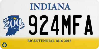 IN license plate 924MFA