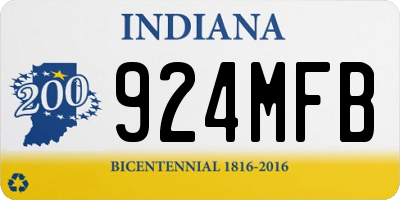 IN license plate 924MFB