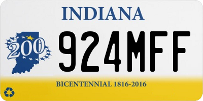 IN license plate 924MFF