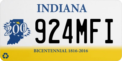 IN license plate 924MFI
