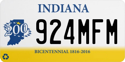 IN license plate 924MFM