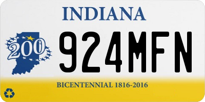 IN license plate 924MFN