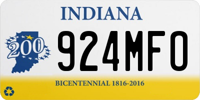 IN license plate 924MFO