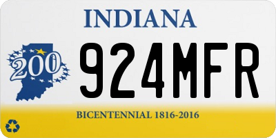 IN license plate 924MFR