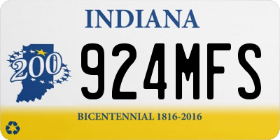 IN license plate 924MFS