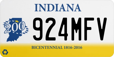 IN license plate 924MFV