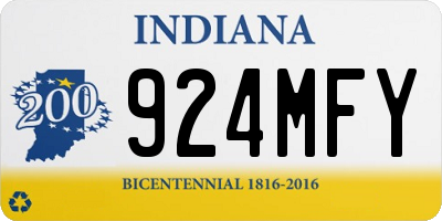 IN license plate 924MFY