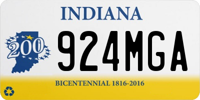 IN license plate 924MGA