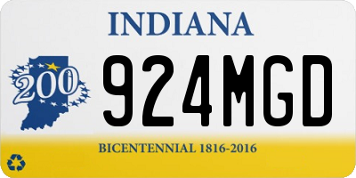 IN license plate 924MGD