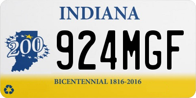 IN license plate 924MGF