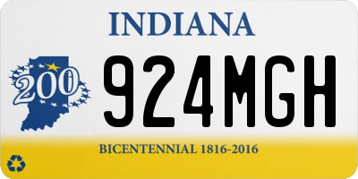 IN license plate 924MGH