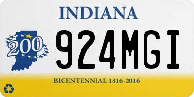 IN license plate 924MGI