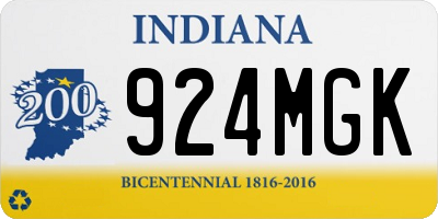 IN license plate 924MGK