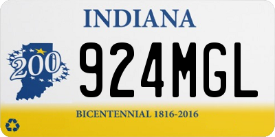 IN license plate 924MGL