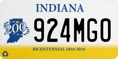 IN license plate 924MGO