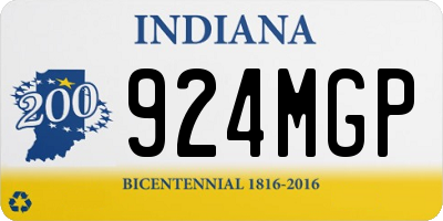 IN license plate 924MGP