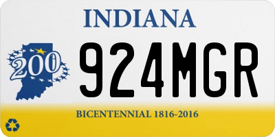 IN license plate 924MGR