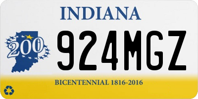 IN license plate 924MGZ