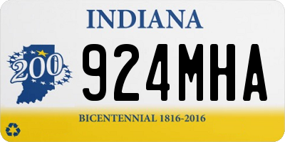 IN license plate 924MHA