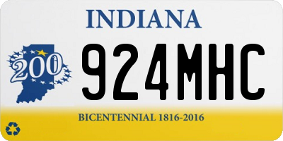 IN license plate 924MHC