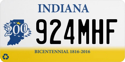 IN license plate 924MHF