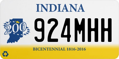 IN license plate 924MHH