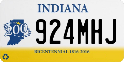 IN license plate 924MHJ