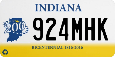IN license plate 924MHK