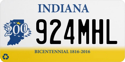 IN license plate 924MHL