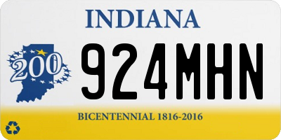 IN license plate 924MHN