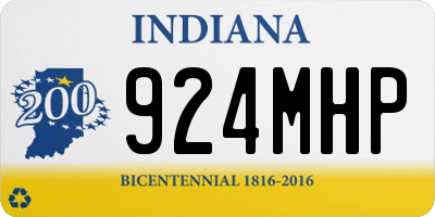 IN license plate 924MHP