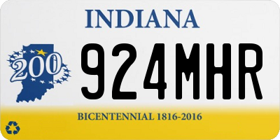 IN license plate 924MHR