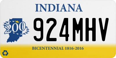 IN license plate 924MHV