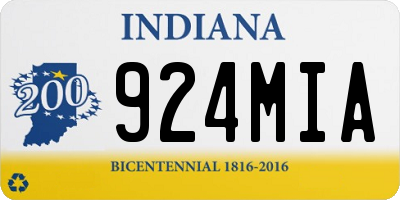 IN license plate 924MIA