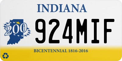 IN license plate 924MIF