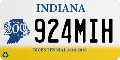 IN license plate 924MIH