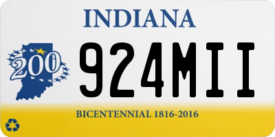 IN license plate 924MII