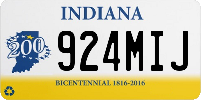 IN license plate 924MIJ