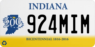 IN license plate 924MIM