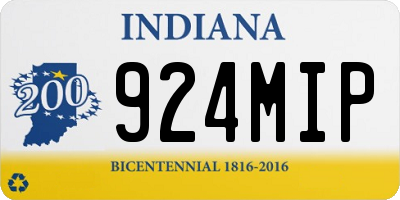 IN license plate 924MIP