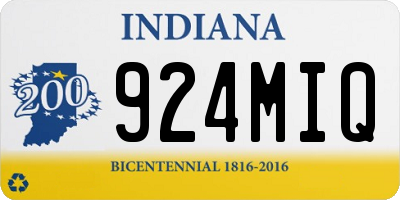 IN license plate 924MIQ