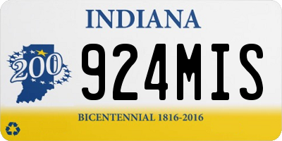 IN license plate 924MIS