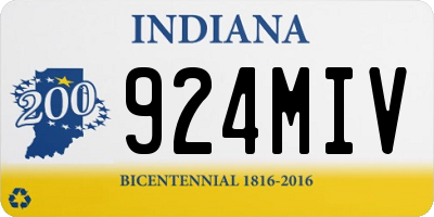 IN license plate 924MIV