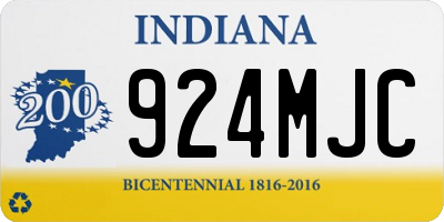 IN license plate 924MJC