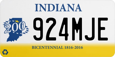 IN license plate 924MJE